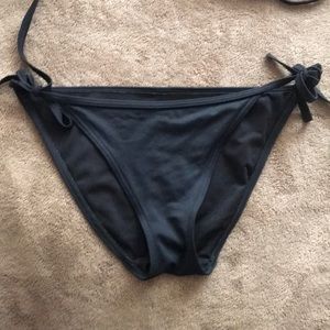 Swim - Black bikini bottoms modest coverage tie sides M Swim - Black bikini bottoms modest coverage tie sides M